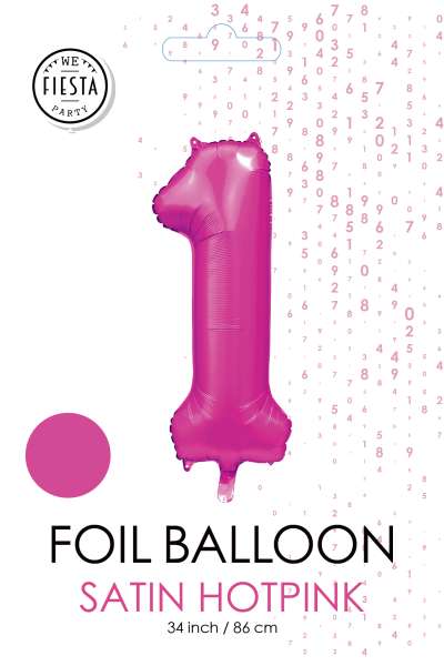 XXL Folienballon Zahl 1 Satin Pink